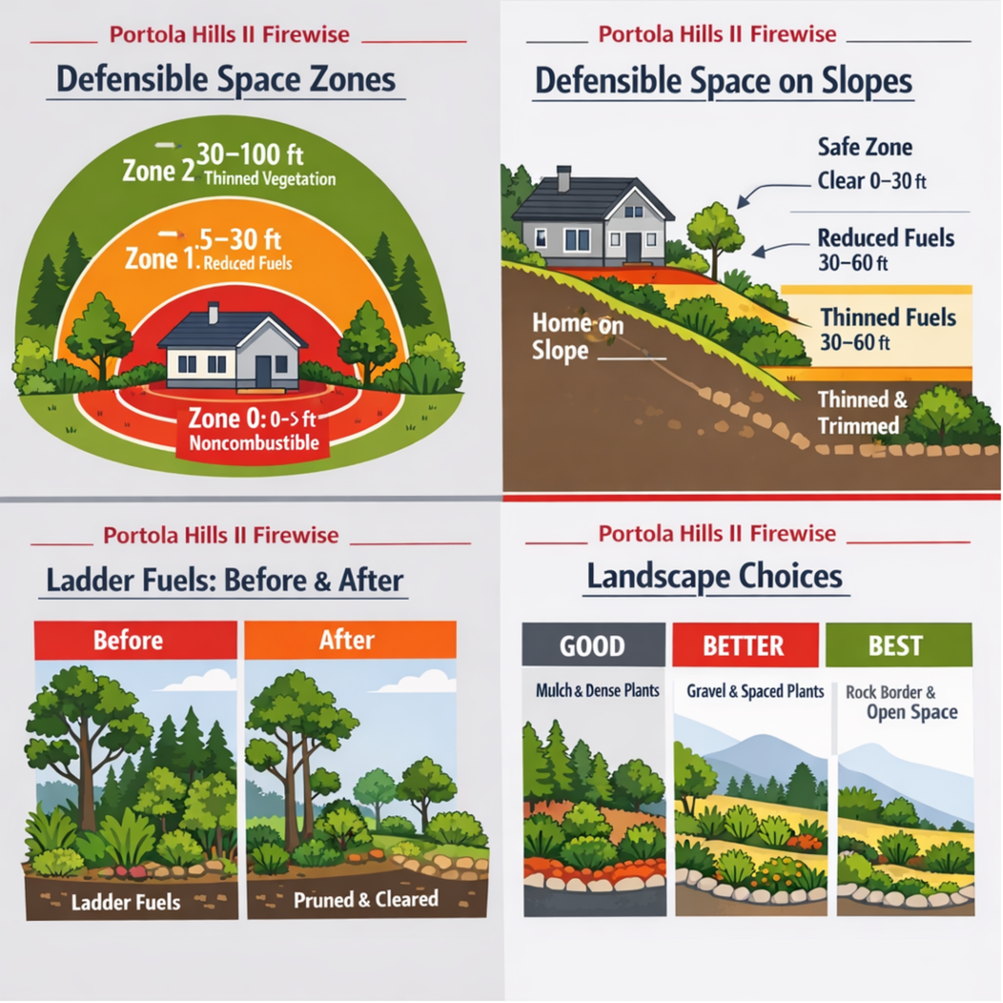 Defensible Space Zones diagram